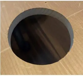 WISDOM Solid Surface Mounting Kit Owner’s Manual - First Cut for Grille Opening (template removed for clarity)