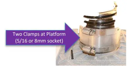 WISDOM Solid Surface Mounting Kit Owner’s Manual - The clamp should fit snug before being tightened