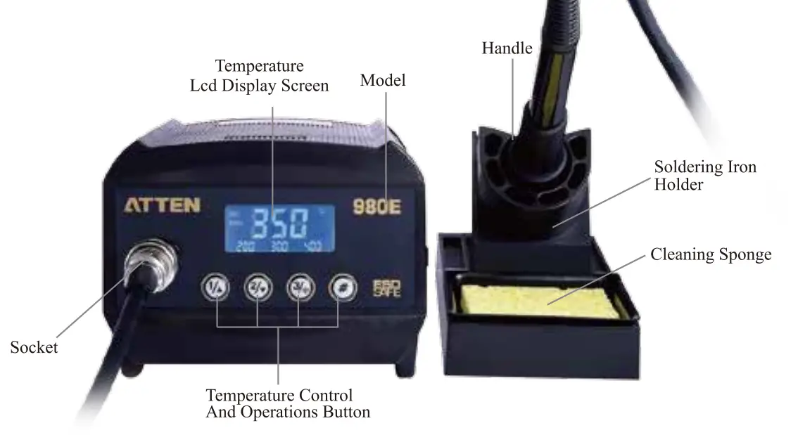 AT980E 60W Digital & Lead-free Soldering Station Heating element