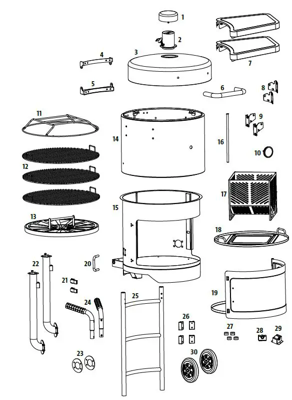 PIT BOSS PBV24CB Charcoal Barrel Smoker-1