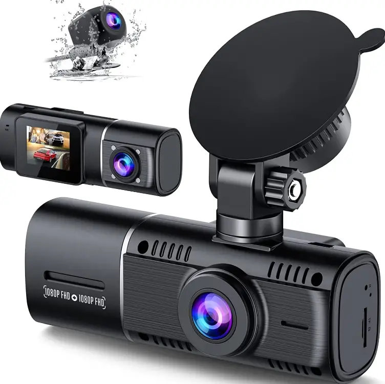 LAMTTO C300 Channel Dash Cam Front and Rear Inside