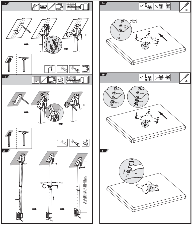 MONOPRICE 43217 TV Ceiling Mount Bracket - 2