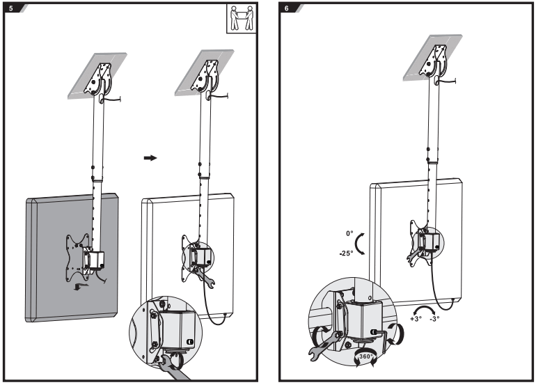 MONOPRICE 43217 TV Ceiling Mount Bracket - 3
