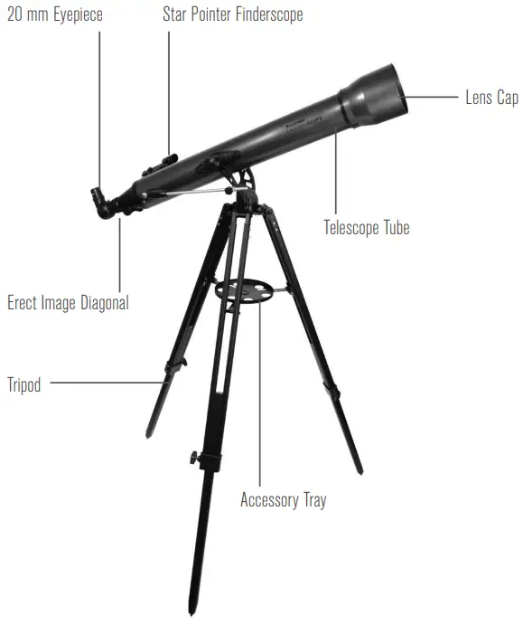 CELESTRON 22100 ExploraScope 60AZ Refractor Telescope - Figure 1