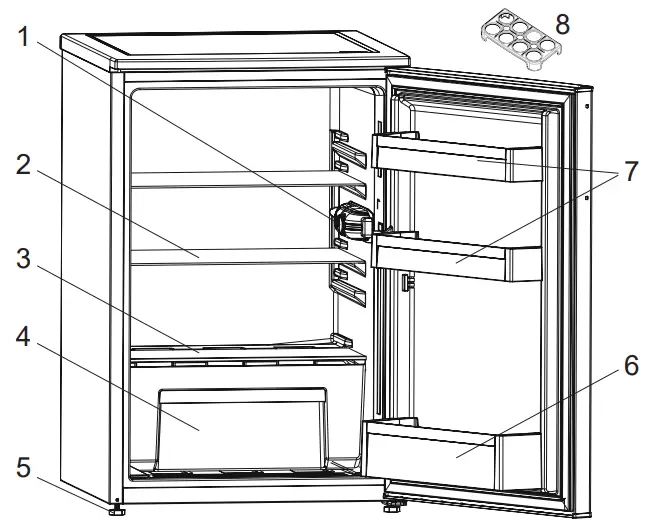 VESTEL RVS 200 Fridge - fig 1