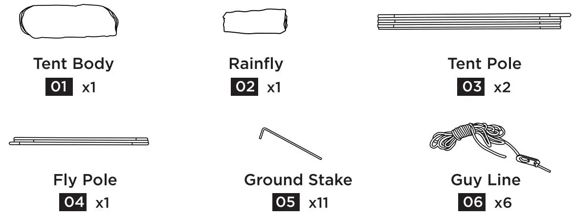 CIAYS CITE08DG1 Camping Tent - 1