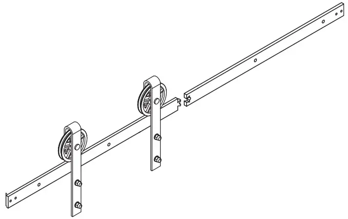 RELIABILT 07 2892 78 3 by 4 Inch Soft Close Interior Barn Door Hardware Kit - Cover