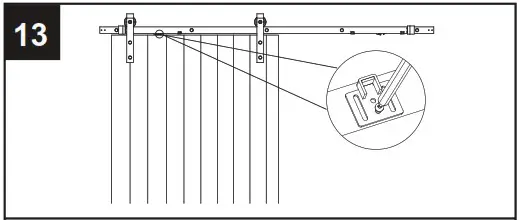RELIABILT 07 2892 78 3 by 4 Inch Soft Close Interior Barn Door Hardware Kit - INSTALLATION OVERVIEW 13