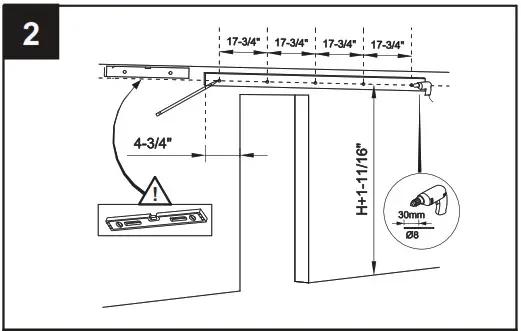 RELIABILT 07 2892 78 3 by 4 Inch Soft Close Interior Barn Door Hardware Kit - INSTALLATION OVERVIEW 2