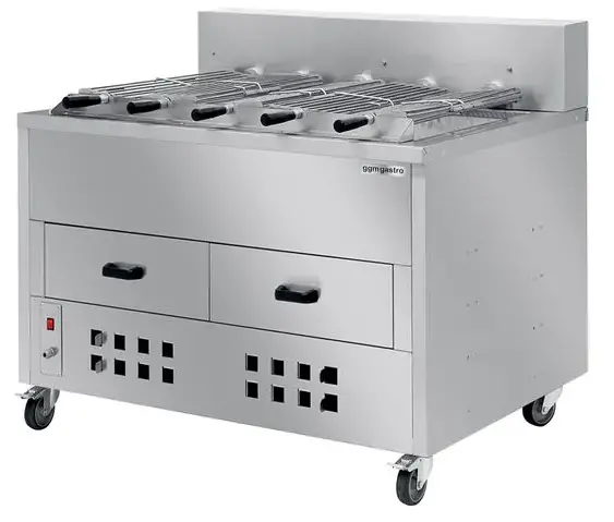 ggm gastro HKGRE5 Horizontal Chicken Rotisserie with Charcoal