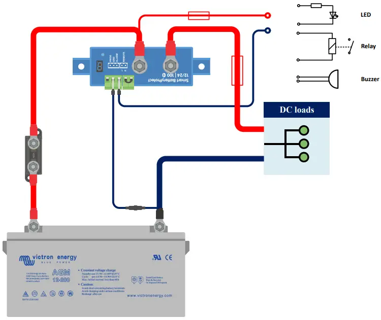 Smart BatteryProtect Alarm output wiring