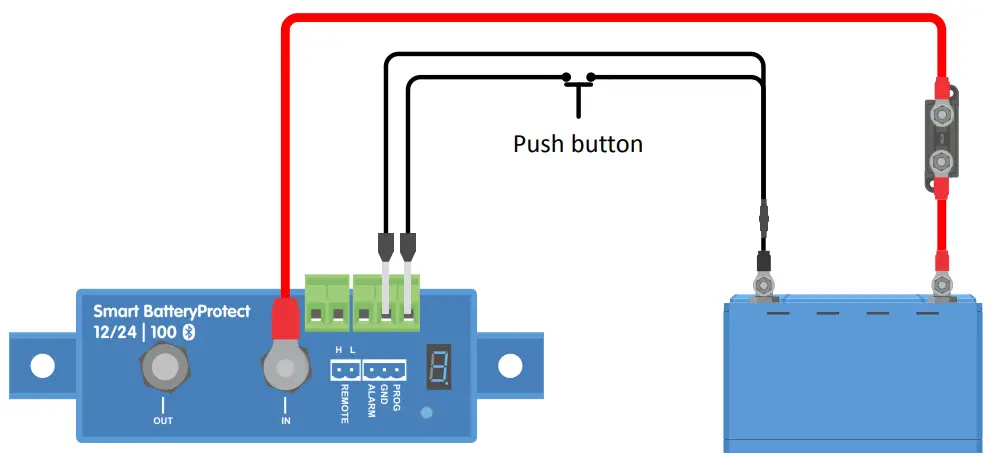 Push button wired to program the Smart BatteryProtect