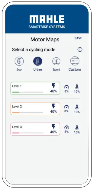 wilier Pulsar ONE Sport Holder - Motor settings