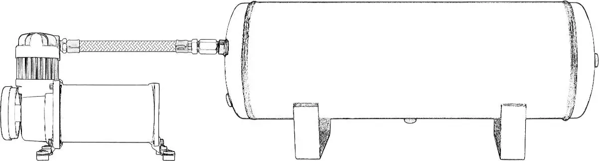 VIXEN HORNS VXO83503118C Triple Trumpet Train Air Horn Chrome Plated - COMPRESSOR