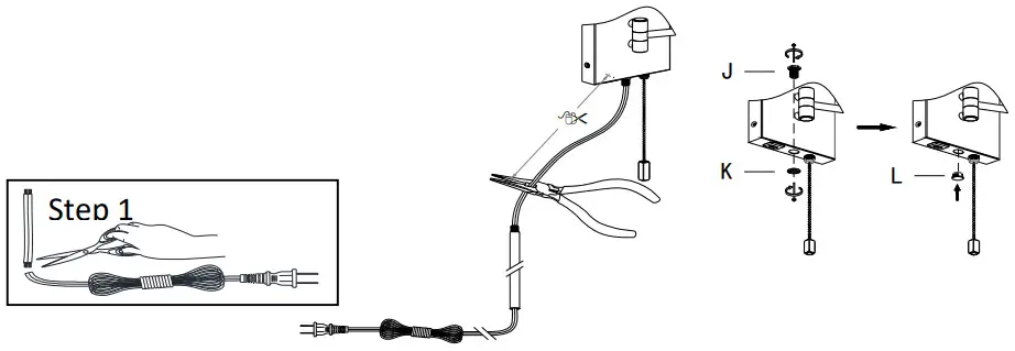 JONATHAN Y JYL6015 Portable Lamp with Plug - Hard wired