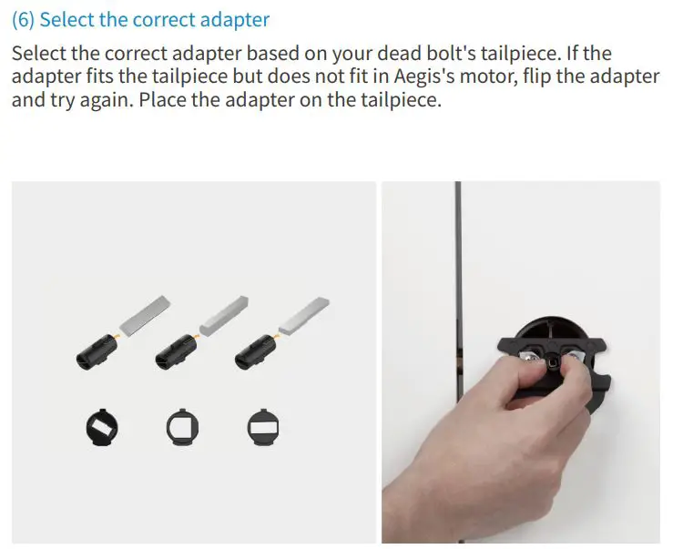 BOSMA AEGIS Instruction Manual - Select the current adapter