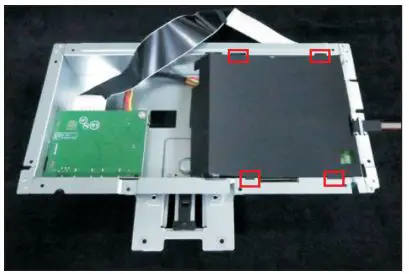 DELL S2721HN 27 inch Monitor User Guide - Take a mylar to insert the hooks of the bracket to cover the power board
