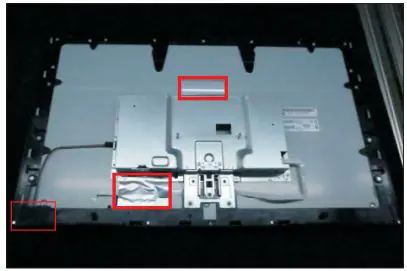 DELL S2721HN 27 inch Monitor User Guide - Tear off 1pcs acetate tape and then disconnect the panel lamp cable away from the connector of panel