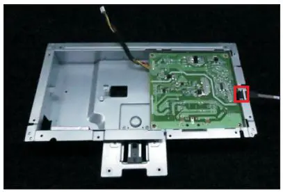 DELL S2721HN 27 inch Monitor User Guide - Turn over a power board and put the power board into the bracket chassis