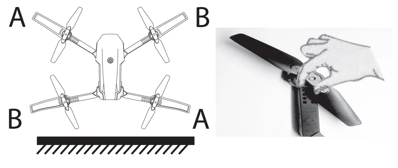 kogan KA4KGLXDRNA Wide Angle 4K Galaxy Drone - Drone fan installation