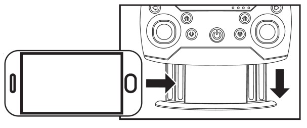 kogan KA4KGLXDRNA Wide Angle 4K Galaxy Drone - Mobile phone grip