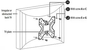 FIG 12 Attaching the TV plate to TVs