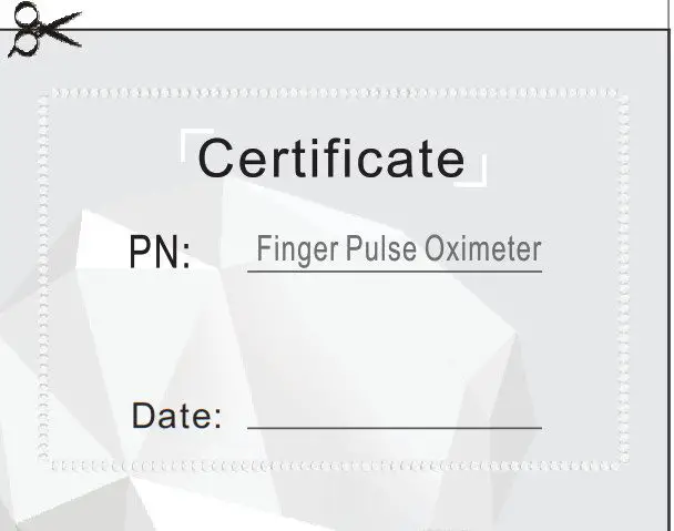 GLOBAL INDUSTRIAL 436963 Fingertip Pulse Oximeter with OLED Display- certificate