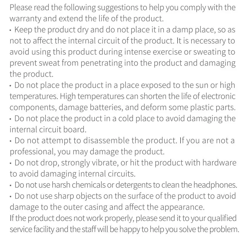 aiwa AT-X80D True Wireless Earphones User Guide - Maintenance