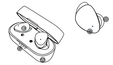 aiwa AT-X80D True Wireless Earphones User Guide - Product overview