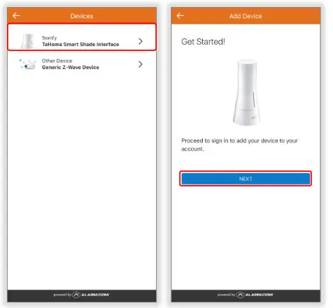 sOmfy 1811731 Tahoma RTS ZigBee Smartphone and Tablet- SETUP 2