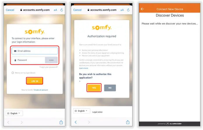 sOmfy 1811731 Tahoma RTS ZigBee Smartphone and Tablet- SETUP 3