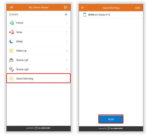 sOmfy 1811731 Tahoma RTS ZigBee Smartphone and Tablet- TEST SCENES