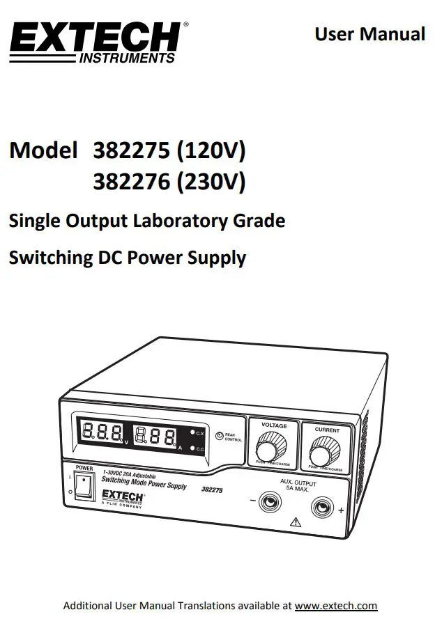EXTECH Single Output Laboratory Grade Switching DC Power Supply