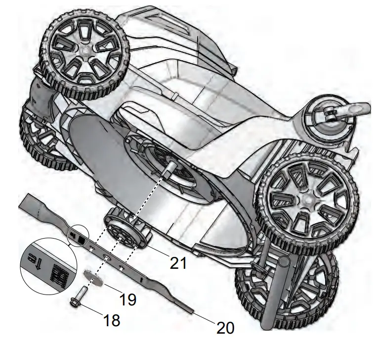 greenworks MO48L2211 Brushless Lawn Mower - REPLACE THE BLADE