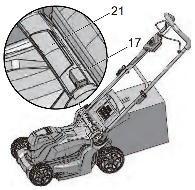 greenworks MO48L2211 Brushless Lawn Mower - UNFOLD AND ADJUST THE 3
