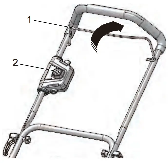 greenworks MO48L2211 Brushless Lawn Mower - UNFOLD AND ADJUST THE 6