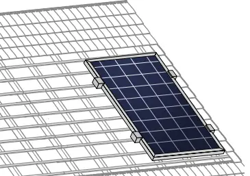 Q CELLS G6.X Solar Module Series - with 4 clamps in the