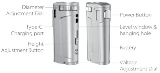 Yocan YKX 83 Uni Twist Vaporizer Box Mod - How To Use