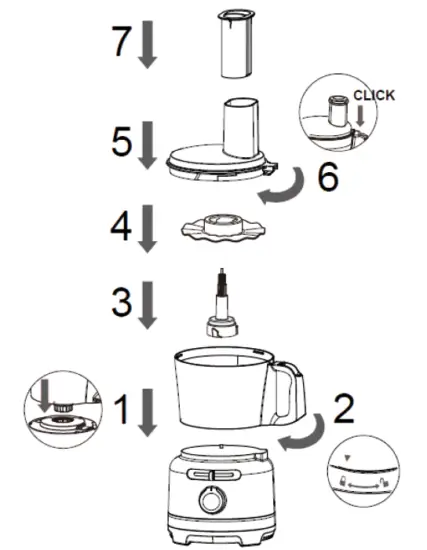 KLARSTEIN 10035486 Luca Food Processor Multifunctional Blender Blender 17