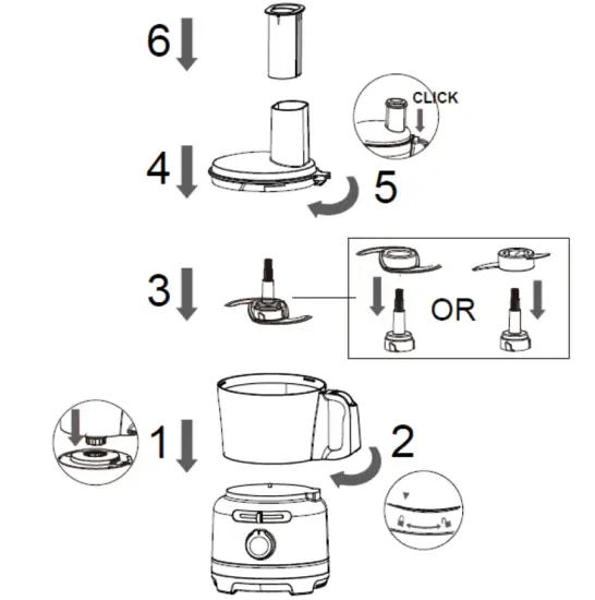 KLARSTEIN 10035486 Luca Food Processor Multifunctional Blender Blender 6