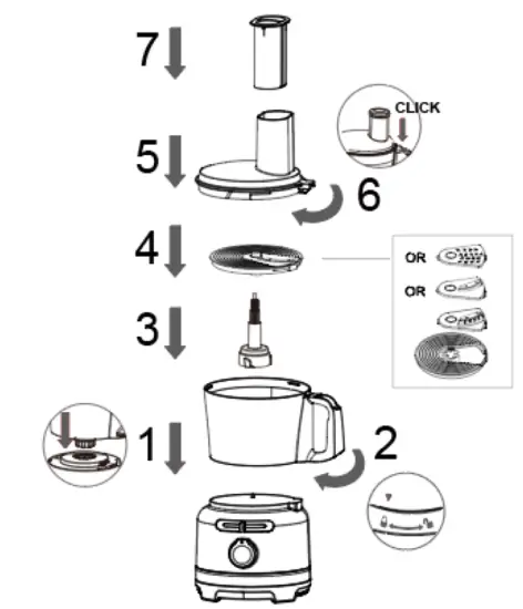 KLARSTEIN 10035486 Luca Food Processor Multifunctional Blender Blender 9