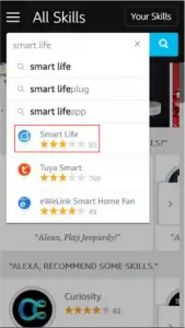 Part 3 - Step 2 Search “Smart Life”