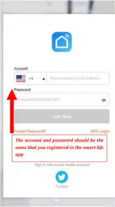 Part 3 - Step 4 Login the account you registered on the App