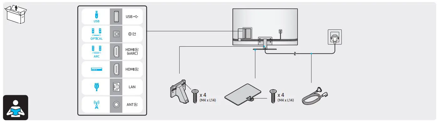 SAMSUNG QN50Q60BAFXZC 50-Inch QLED 4K Smart TV - unboxing