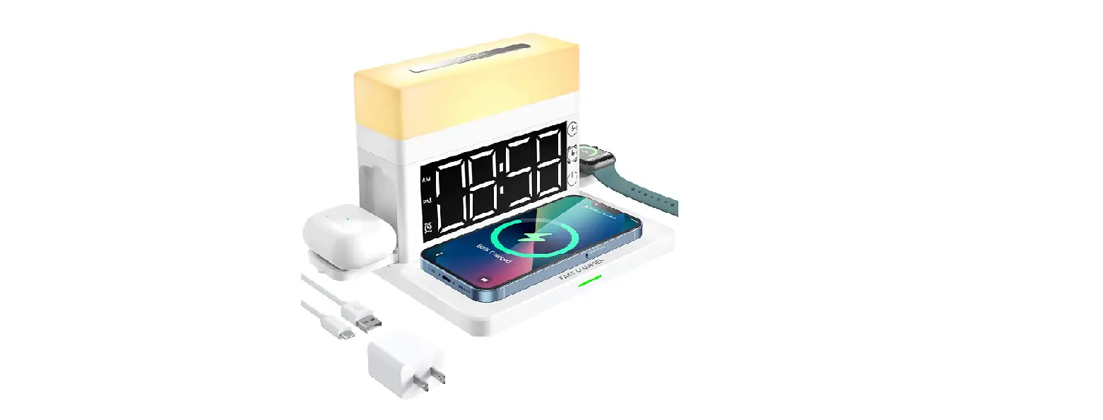Bxgg Alarm Clock With 3 In 1 Wireless Charger Station User Instructions Bxgg Alarm Clock With 3 In 1 Wireless Charger Station User Instructions
