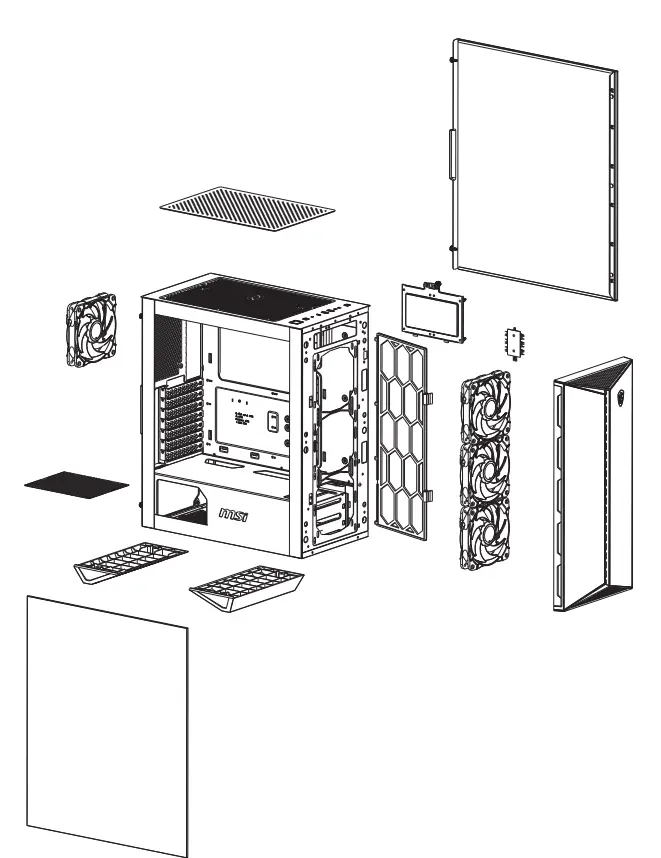 msi MPG GUNGNIR 110R Mid Tower Gaming Case-2