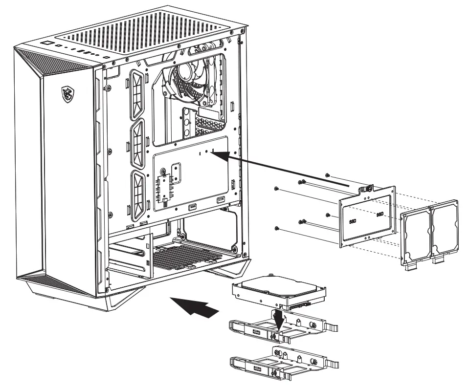 msi MPG GUNGNIR 110R Mid Tower Gaming Case-5