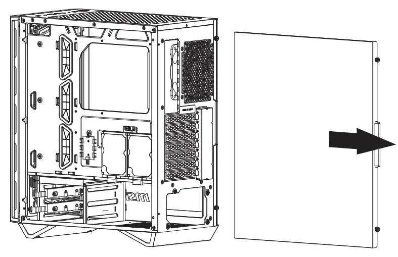 msi MPG GUNGNIR 110R Mid Tower Gaming Case-7