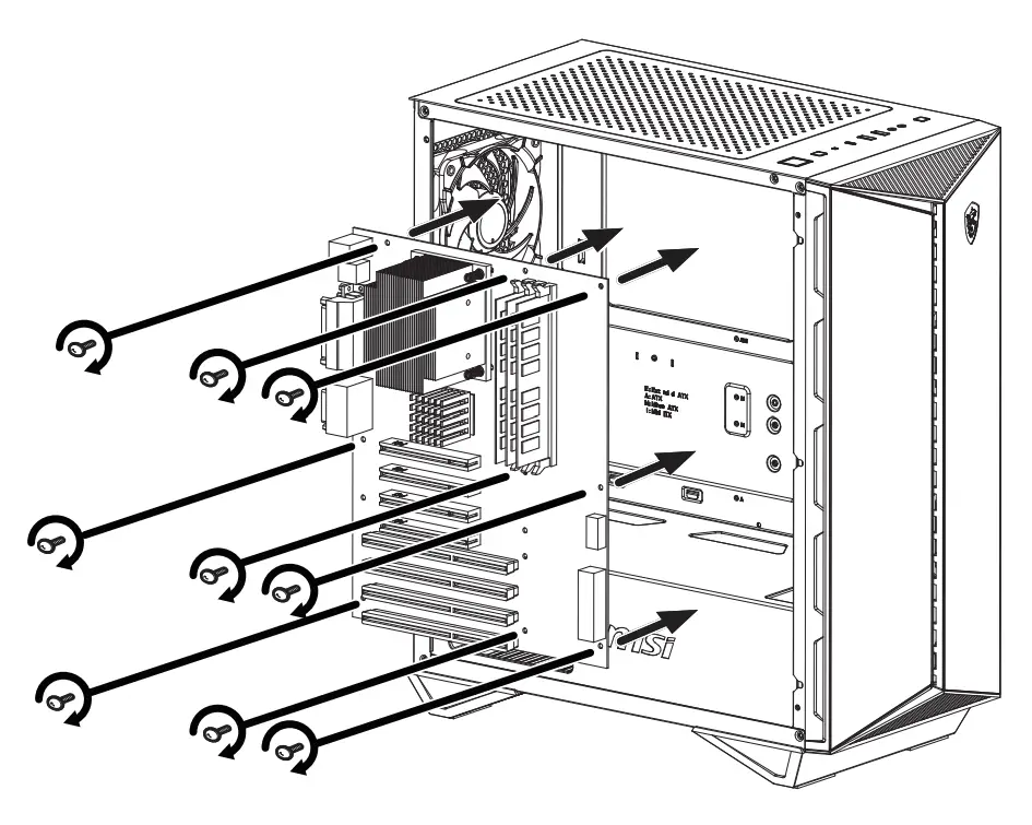 msi MPG GUNGNIR 110R Mid Tower Gaming Case-8