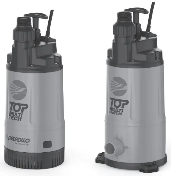 pedrollo Top Multi-Tech Submersible Multi-Impeller Pumps